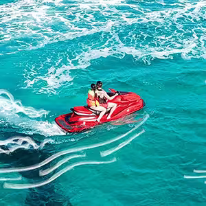 Two people on a Jet Ski