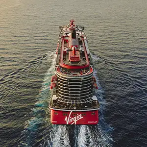 The aft of a Virgin Voyages ship