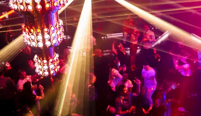 Dance party in the Manor onboard Virgin Voyages