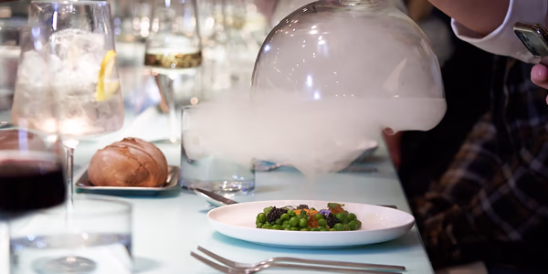 Smoked peas in The Test Kitchen