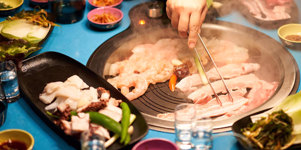 Hot plat hibachi in Gunbae